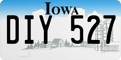 IA license plate DIY527