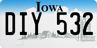 IA license plate DIY532