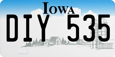 IA license plate DIY535