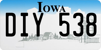 IA license plate DIY538