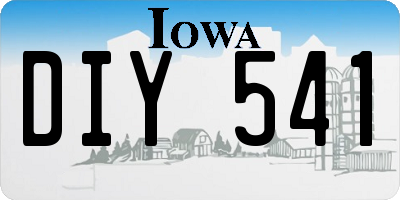 IA license plate DIY541