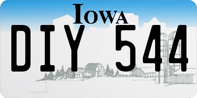 IA license plate DIY544