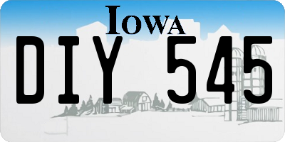 IA license plate DIY545