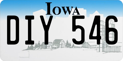 IA license plate DIY546