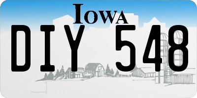IA license plate DIY548