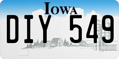 IA license plate DIY549