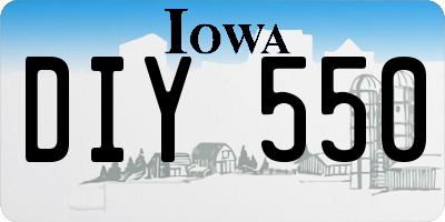 IA license plate DIY550