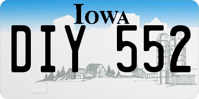 IA license plate DIY552