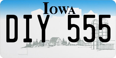 IA license plate DIY555