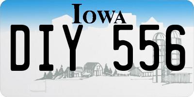 IA license plate DIY556
