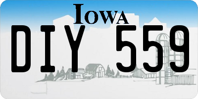 IA license plate DIY559
