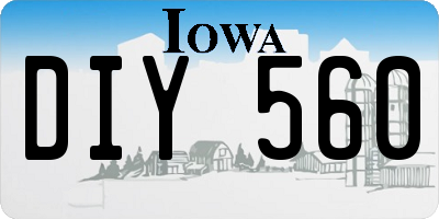 IA license plate DIY560