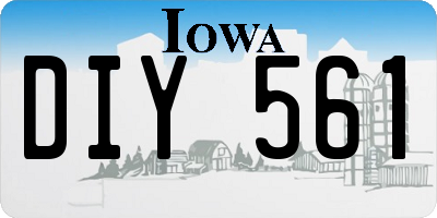 IA license plate DIY561