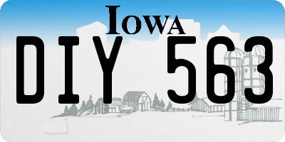 IA license plate DIY563