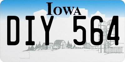 IA license plate DIY564