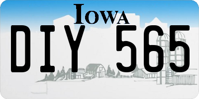 IA license plate DIY565