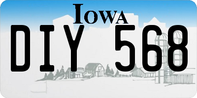 IA license plate DIY568