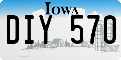IA license plate DIY570