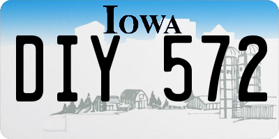 IA license plate DIY572