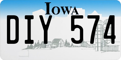 IA license plate DIY574