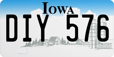 IA license plate DIY576