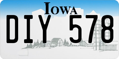 IA license plate DIY578