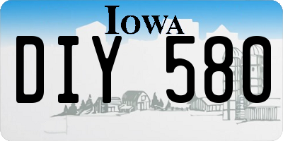 IA license plate DIY580