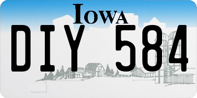 IA license plate DIY584