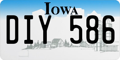 IA license plate DIY586