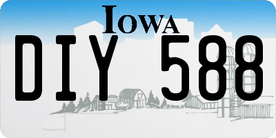 IA license plate DIY588
