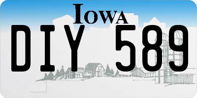 IA license plate DIY589