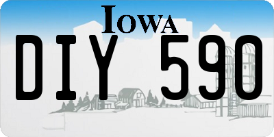 IA license plate DIY590