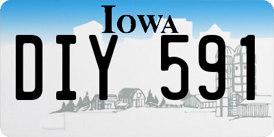 IA license plate DIY591