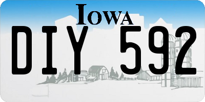 IA license plate DIY592