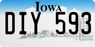 IA license plate DIY593