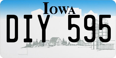 IA license plate DIY595