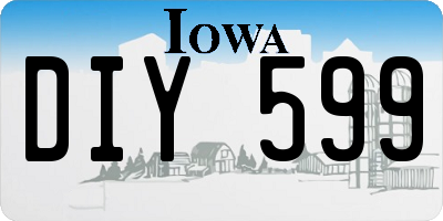 IA license plate DIY599