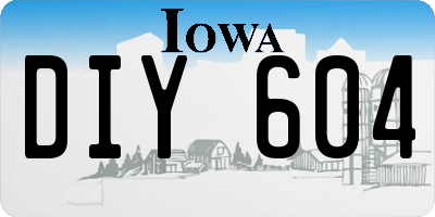 IA license plate DIY604