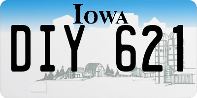 IA license plate DIY621