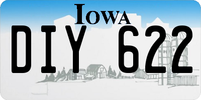 IA license plate DIY622
