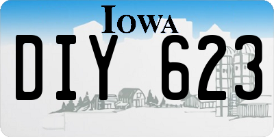 IA license plate DIY623