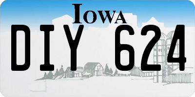 IA license plate DIY624