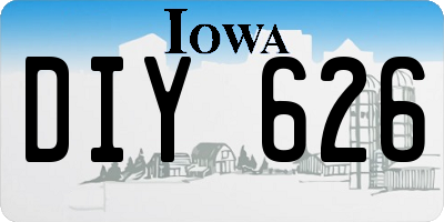 IA license plate DIY626