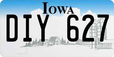IA license plate DIY627
