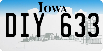 IA license plate DIY633