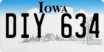 IA license plate DIY634