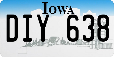 IA license plate DIY638