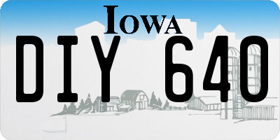 IA license plate DIY640