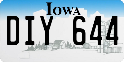 IA license plate DIY644