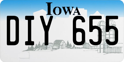 IA license plate DIY655